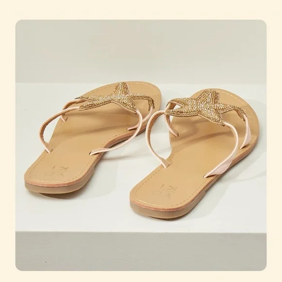 Women's Starfish Sandals - Gold and Tan - Picture 2 of 6